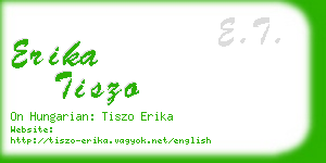 erika tiszo business card